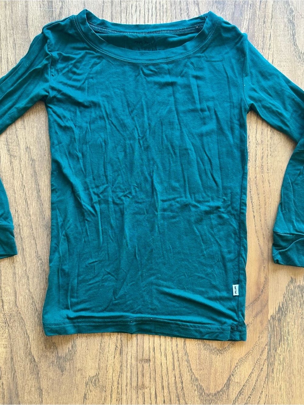 Little Sleepies Bamboo Pajamas Long Sleeve and Pants Set - emerald green Sz 3T - Picture 5 of 5